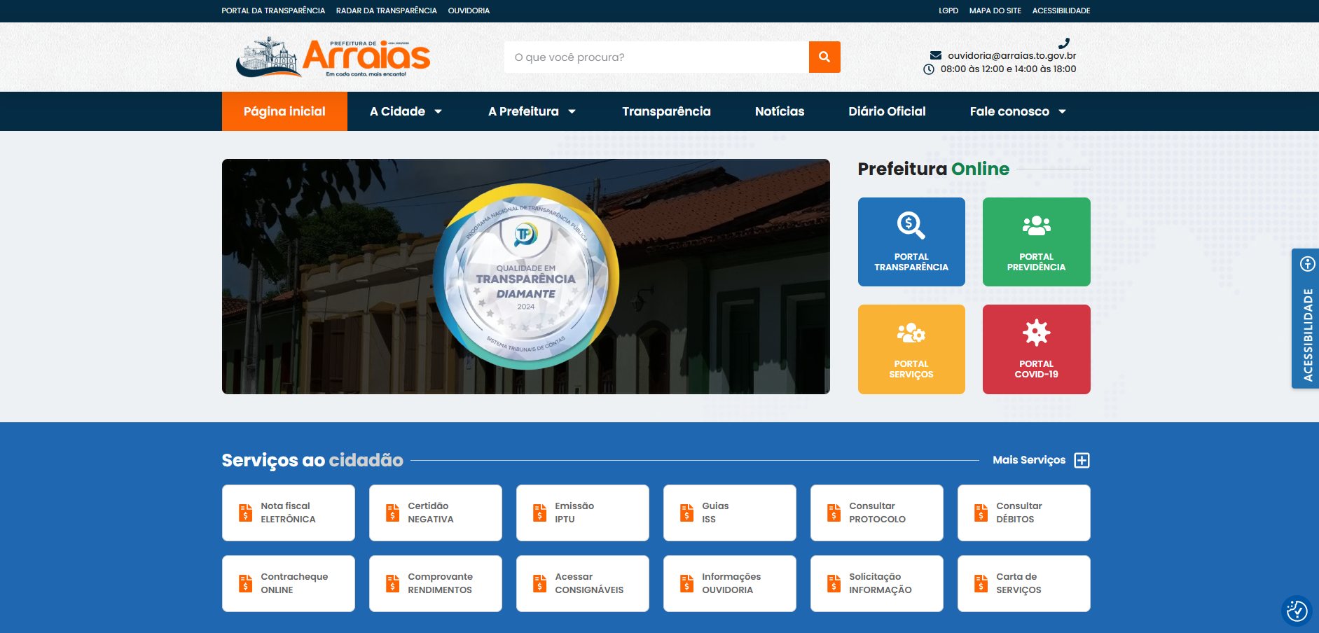 Site Institucional de Prefeitura - Modelo Publixel